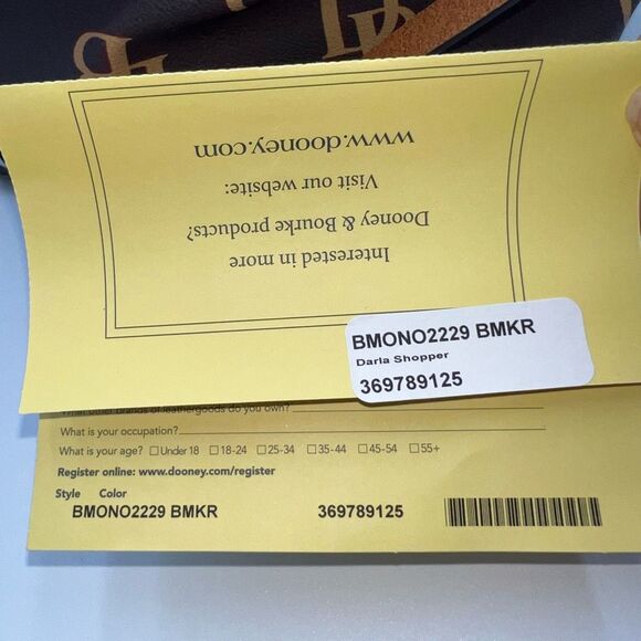 Dooney & Bourke Darla Monogram Pebble Leather Shopper - Picture 16 of 16